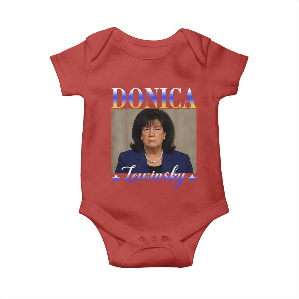 Donica Lewinsky Meme Baby Onesie Viral Trump Parody Scandal Internet Humor TS02 Red Print Your Wear