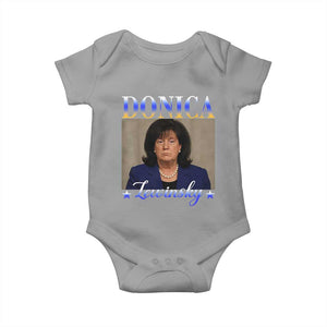 Donica Lewinsky Meme Baby Onesie Viral Trump Parody Scandal Internet Humor TS02 Sport Gray Print Your Wear