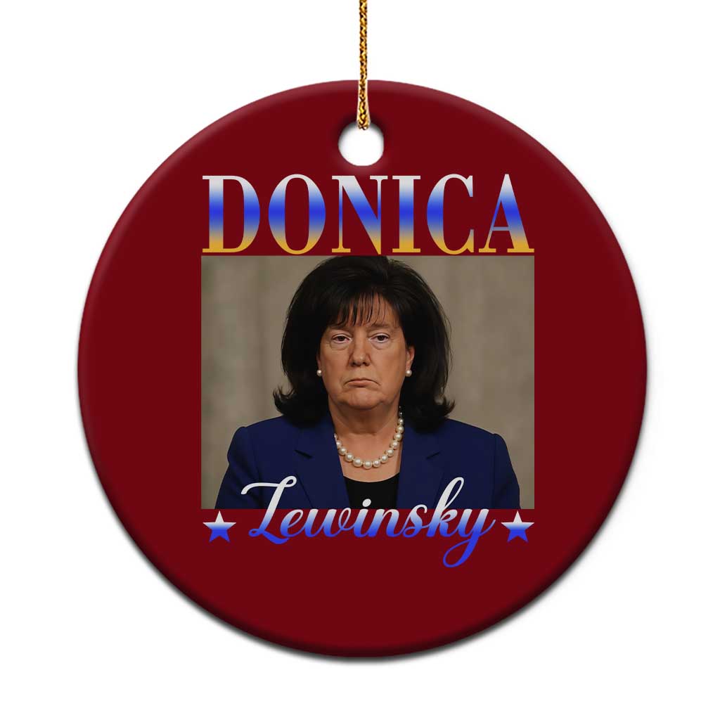 Donica Lewinsky Meme Ceramic Ornament Viral Trump Parody Scandal Internet Humor TS02 1pc Red Print Your Wear