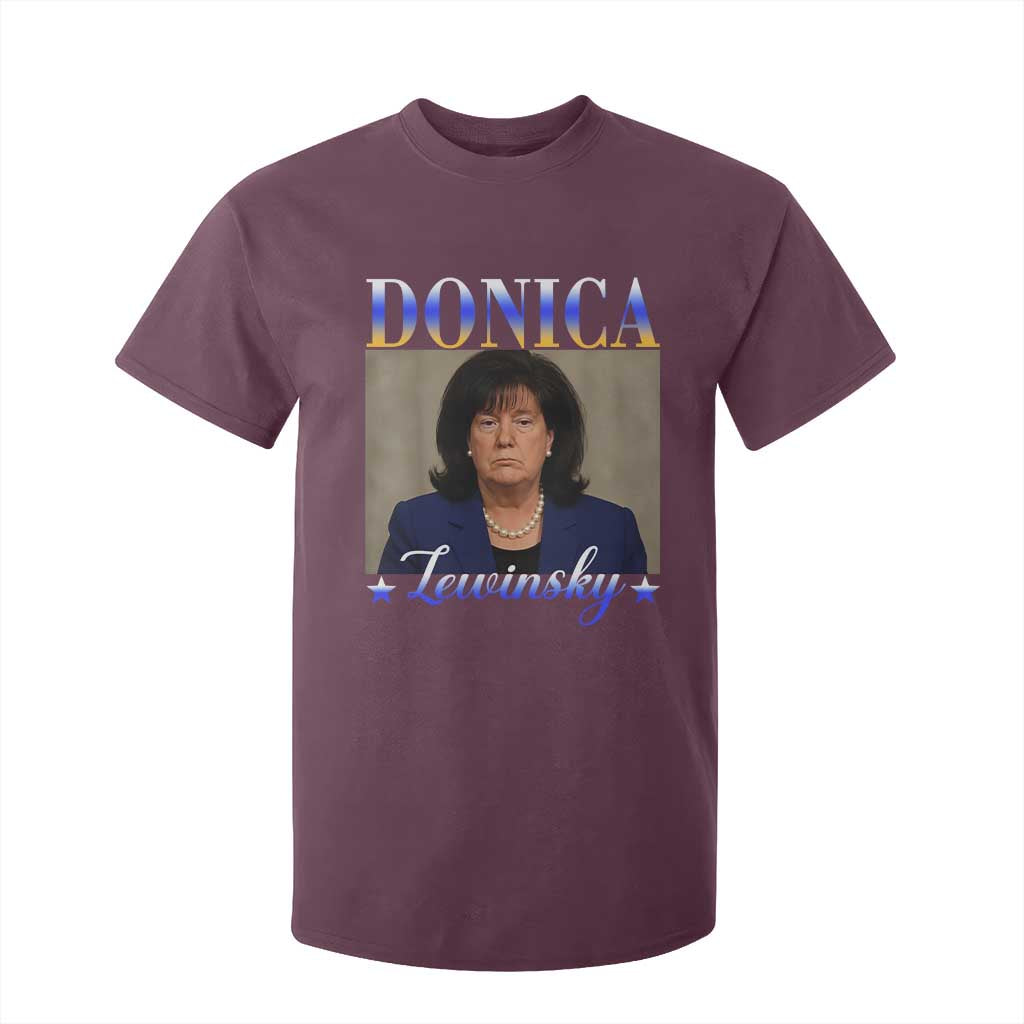 Donica Lewinsky Meme T Shirt For Kid Viral Trump Parody Scandal Internet Humor TS02 Maroon Print Your Wear