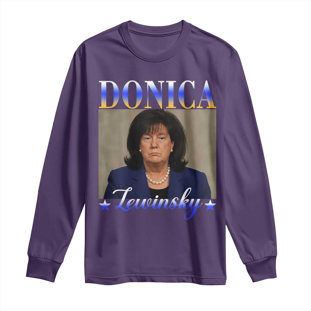 Donica Lewinsky Meme Long Sleeve Shirt Viral Trump Parody Scandal Internet Humor TS02 Purple Print Your Wear