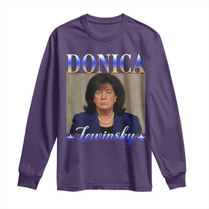 Donica Lewinsky Meme Long Sleeve Shirt Viral Trump Parody Scandal Internet Humor TS02 Purple Print Your Wear