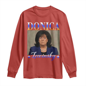 Donica Lewinsky Meme Long Sleeve Shirt Viral Trump Parody Scandal Internet Humor TS02 Red Print Your Wear
