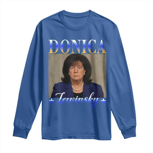 Donica Lewinsky Meme Long Sleeve Shirt Viral Trump Parody Scandal Internet Humor TS02 Royal Blue Print Your Wear