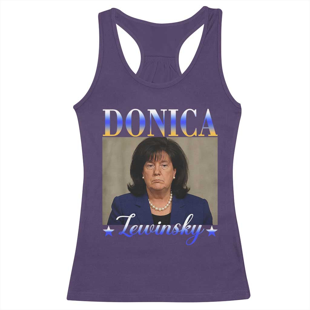 Donica Lewinsky Meme Racerback Tank Top Viral Trump Parody Scandal Internet Humor TS02 Purple Print Your Wear