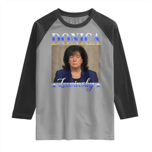 Donica Lewinsky Meme Raglan Shirt Viral Trump Parody Scandal Internet Humor TS02 Sport Gray Black Print Your Wear