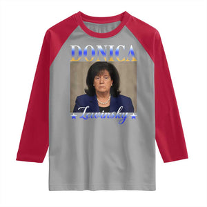 Donica Lewinsky Meme Raglan Shirt Viral Trump Parody Scandal Internet Humor TS02 Sport Gray Red Print Your Wear