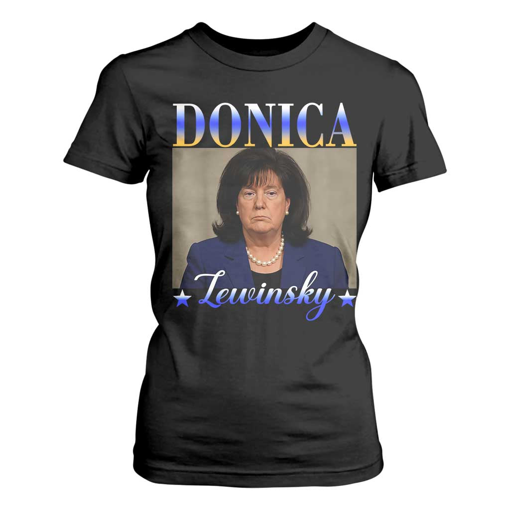 Donica Lewinsky Meme T Shirt For Women Viral Trump Parody Scandal Internet Humor TS02 Black Print Your Wear