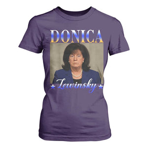 Donica Lewinsky Meme T Shirt For Women Viral Trump Parody Scandal Internet Humor TS02 Purple Print Your Wear