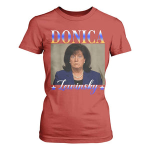 Donica Lewinsky Meme T Shirt For Women Viral Trump Parody Scandal Internet Humor TS02 Red Print Your Wear