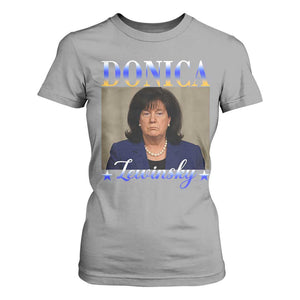 Donica Lewinsky Meme T Shirt For Women Viral Trump Parody Scandal Internet Humor TS02 Sport Gray Print Your Wear