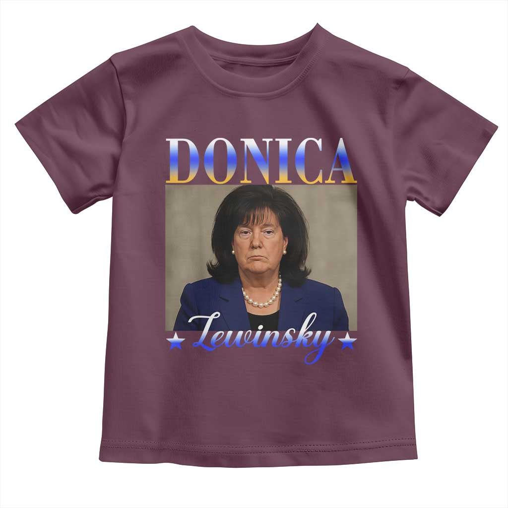 Donica Lewinsky Meme Toddler T Shirt Viral Trump Parody Scandal Internet Humor TS02 Maroon Print Your Wear