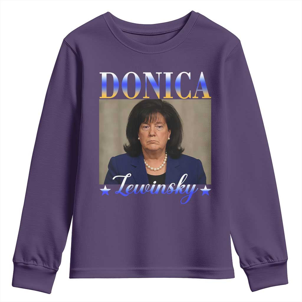 Donica Lewinsky Meme Youth Sweatshirt Viral Trump Parody Scandal Internet Humor TS02 Purple Print Your Wear