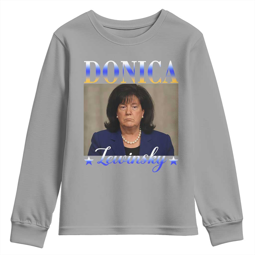 Donica Lewinsky Meme Youth Sweatshirt Viral Trump Parody Scandal Internet Humor TS02 Sport Gray Print Your Wear