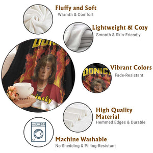 Donica Lewinsky Fire Trump Meme Throw Blanket Viral Scandal Parody Political Roast Vibes TS02 Print Your Wear