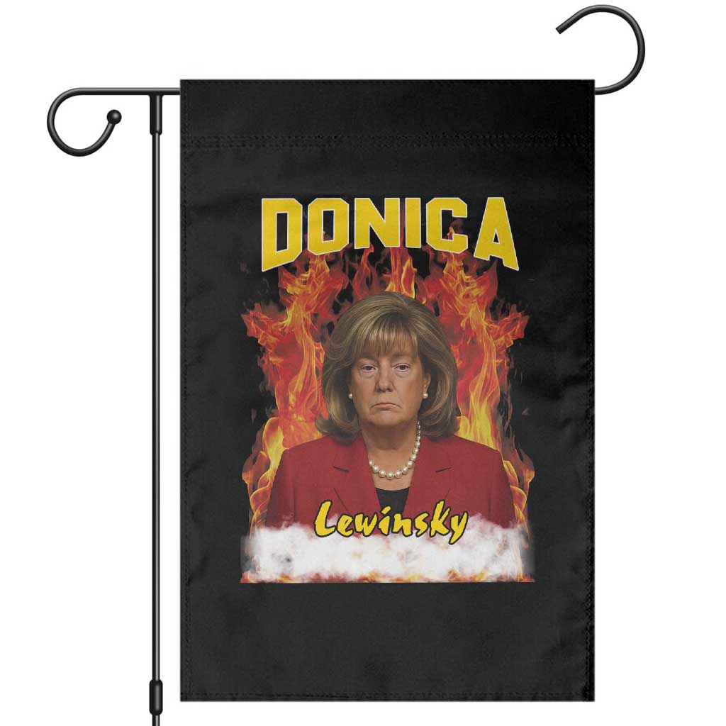 Donica Lewinsky Fire Trump Meme Garden Flag Viral Scandal Parody Political Roast Vibes TS02 Black Print Your Wear