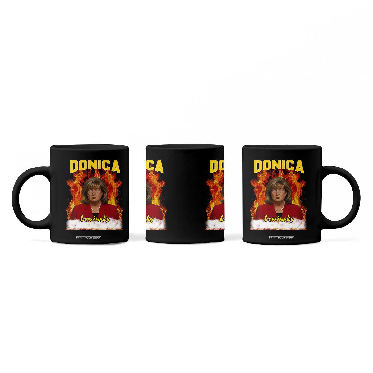Donica Lewinsky Fire Trump Meme Coffee Mug Viral Scandal Parody Political Roast Vibes TS02 Print Your Wear