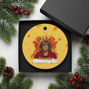Donica Lewinsky Fire Trump Meme Ceramic Ornament Viral Scandal Parody Political Roast Vibes TS02 1pc Yellow Cheese Print Your Wear