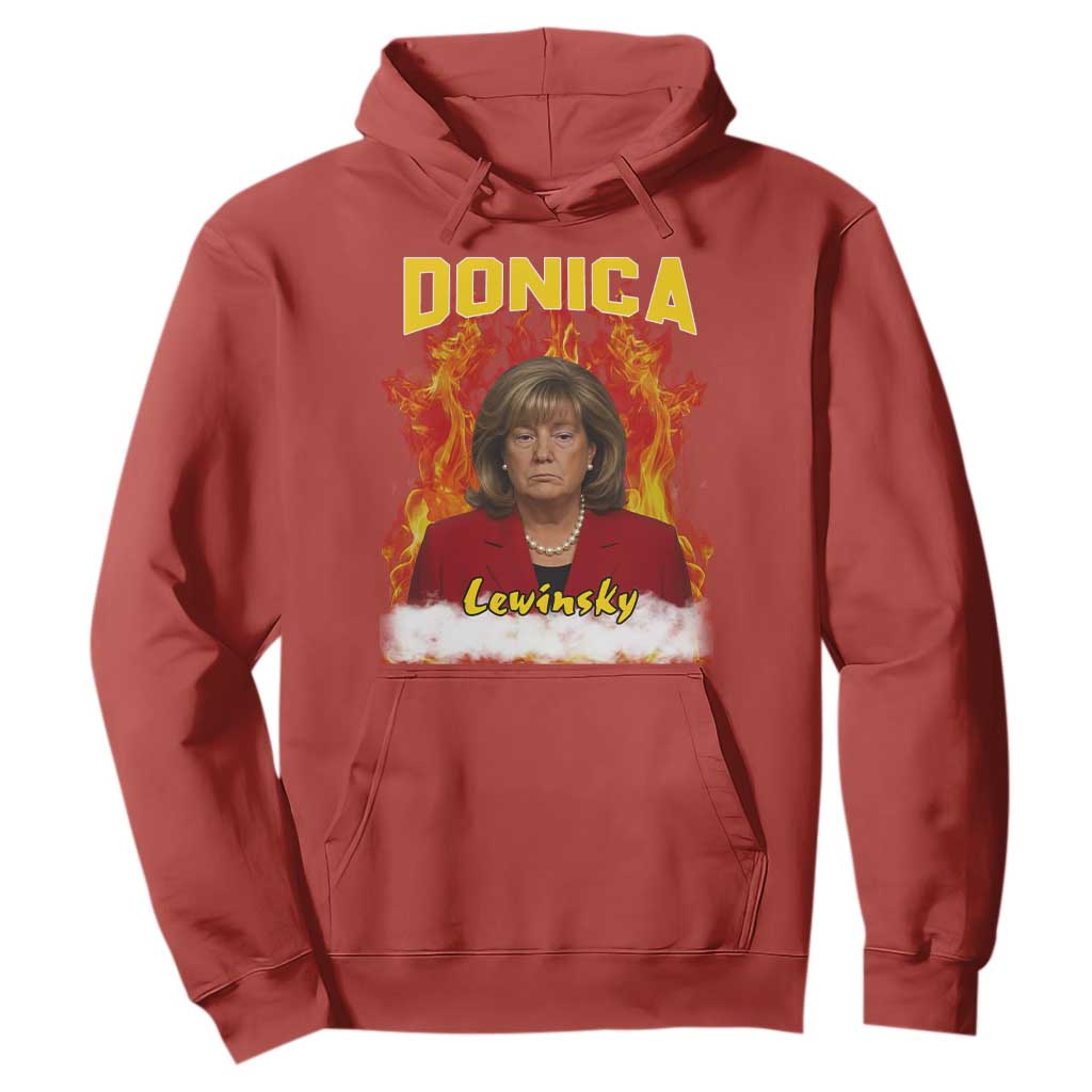Donica Lewinsky Fire Trump Meme Hoodie Viral Scandal Parody Political Roast Vibes TS02 Red Print Your Wear