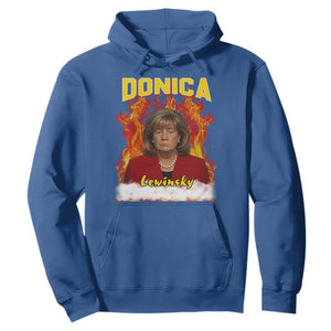 Donica Lewinsky Fire Trump Meme Hoodie Viral Scandal Parody Political Roast Vibes TS02 Royal Blue Print Your Wear
