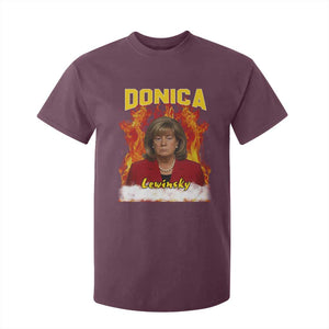 Donica Lewinsky Fire Trump Meme T Shirt For Kid Viral Scandal Parody Political Roast Vibes TS02 Maroon Print Your Wear