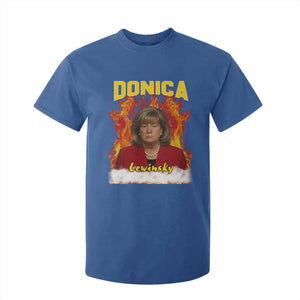 Donica Lewinsky Fire Trump Meme T Shirt For Kid Viral Scandal Parody Political Roast Vibes TS02 Royal Blue Print Your Wear