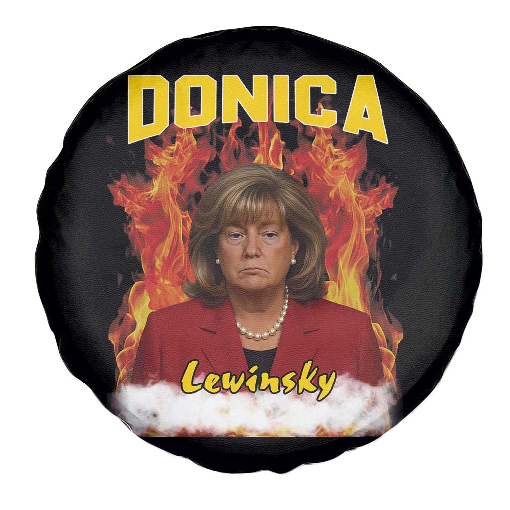 Donica Lewinsky Fire Trump Meme Spare Tire Cover Viral Scandal Parody Political Roast Vibes TS02 Print Your Wear