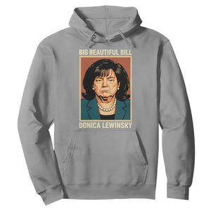 Big Beautiful Bill Donica Lewinsky Hoodie Funny Political Trump Meme Vintage Parody TS02 Sport Gray Print Your Wear