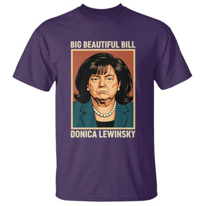 Big Beautiful Bill Donica Lewinsky T Shirt Funny Political Trump Meme Vintage Parody TS02 Purple Print Your Wear