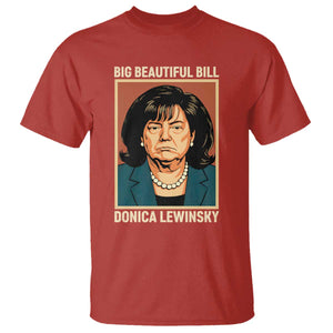 Big Beautiful Bill Donica Lewinsky T Shirt Funny Political Trump Meme Vintage Parody TS02 Red Print Your Wear