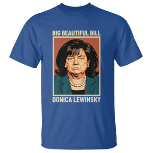 Big Beautiful Bill Donica Lewinsky T Shirt Funny Political Trump Meme Vintage Parody TS02 Royal Blue Print Your Wear