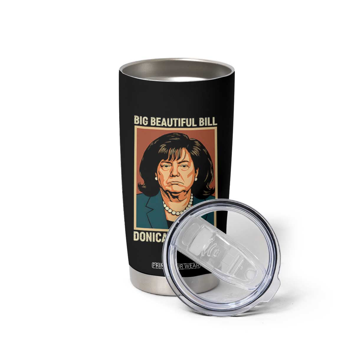 Big Beautiful Bill Donica Lewinsky Tumbler Cup Funny Political Trump Meme Vintage Parody TS02 Print Your Wear