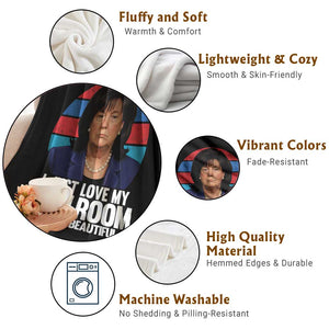 Funny Donica Lewinsky Viral Trump Meme Throw Blanket Retro Big Beautiful Bill Political Roast Humor TS02 Print Your Wear