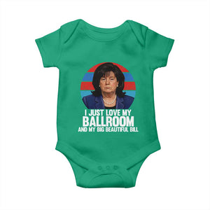Funny Donica Lewinsky Viral Trump Meme Baby Onesie Retro Big Beautiful Bill Political Roast Humor TS02 Irish Green Print Your Wear