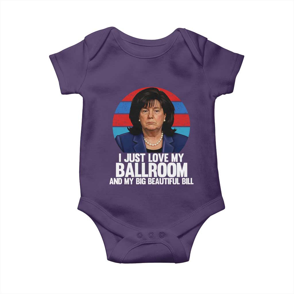 Funny Donica Lewinsky Viral Trump Meme Baby Onesie Retro Big Beautiful Bill Political Roast Humor TS02 Purple Print Your Wear