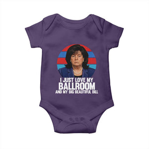 Funny Donica Lewinsky Viral Trump Meme Baby Onesie Retro Big Beautiful Bill Political Roast Humor TS02 Purple Print Your Wear