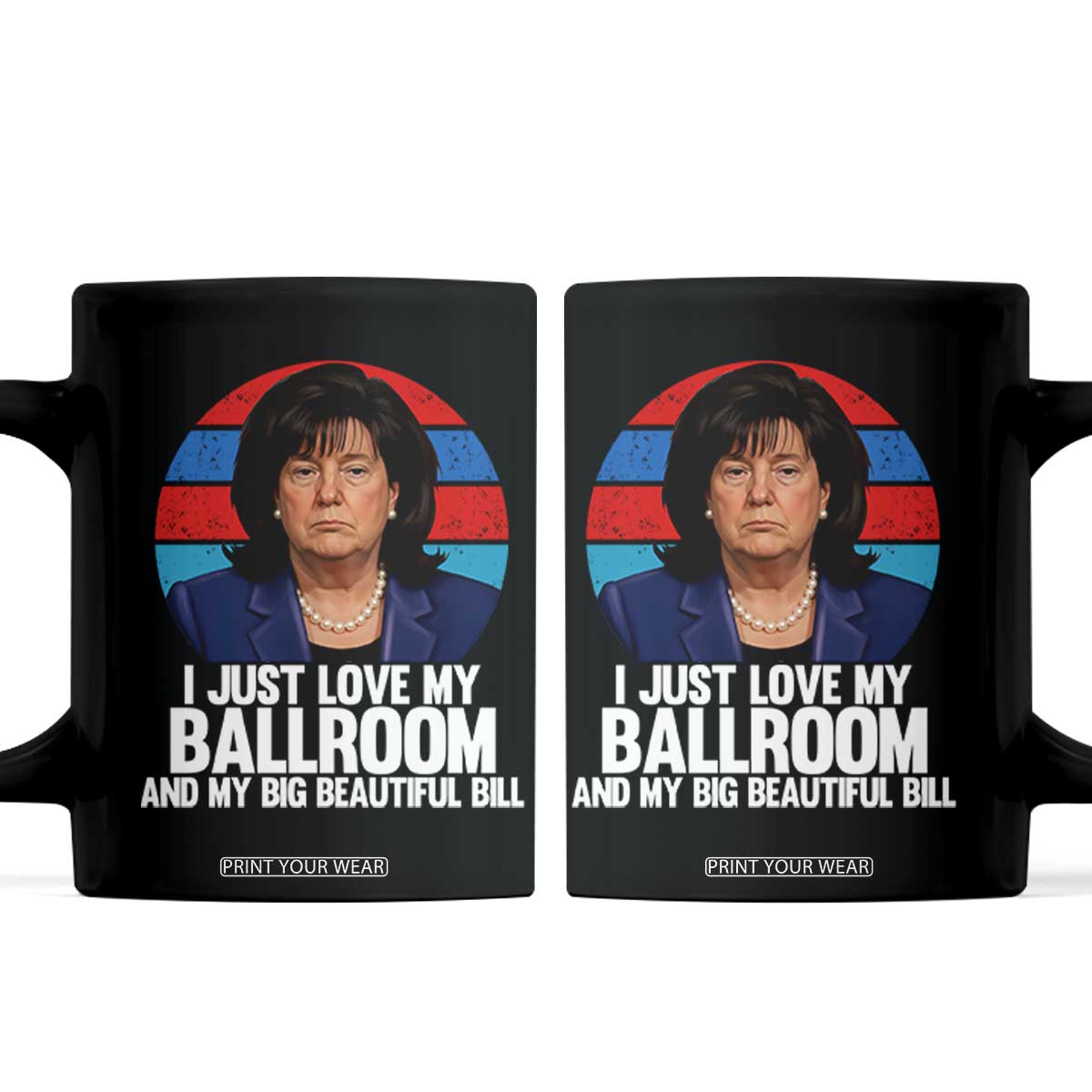 Funny Donica Lewinsky Viral Trump Meme Coffee Mug Retro Big Beautiful Bill Political Roast Humor TS02 Black Print Your Wear