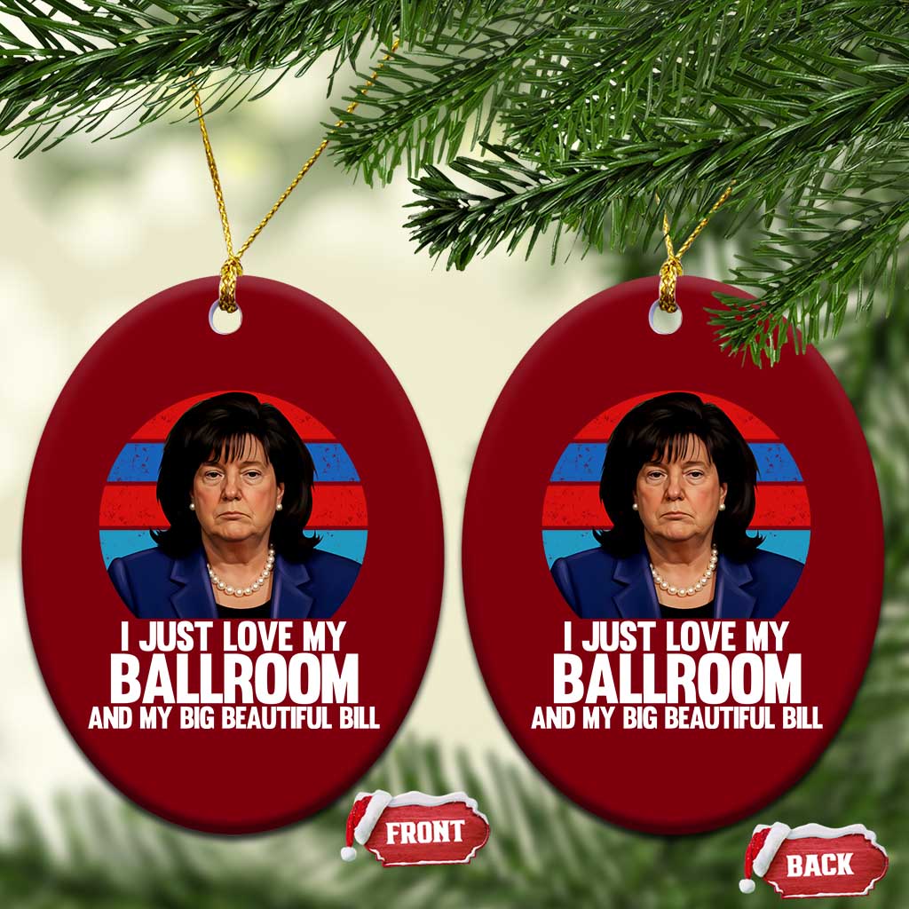 Funny Donica Lewinsky Viral Trump Meme Ceramic Ornament Retro Big Beautiful Bill Political Roast Humor TS02 Print Your Wear