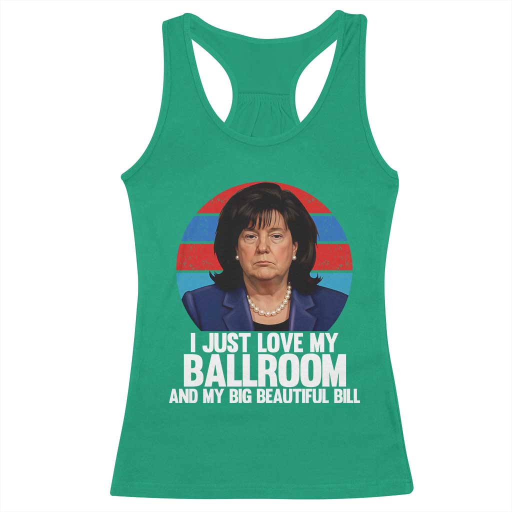 Funny Donica Lewinsky Viral Trump Meme Racerback Tank Top Retro Big Beautiful Bill Political Roast Humor TS02 Irish Green Print Your Wear
