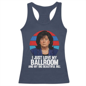 Funny Donica Lewinsky Viral Trump Meme Racerback Tank Top Retro Big Beautiful Bill Political Roast Humor TS02 Navy Print Your Wear