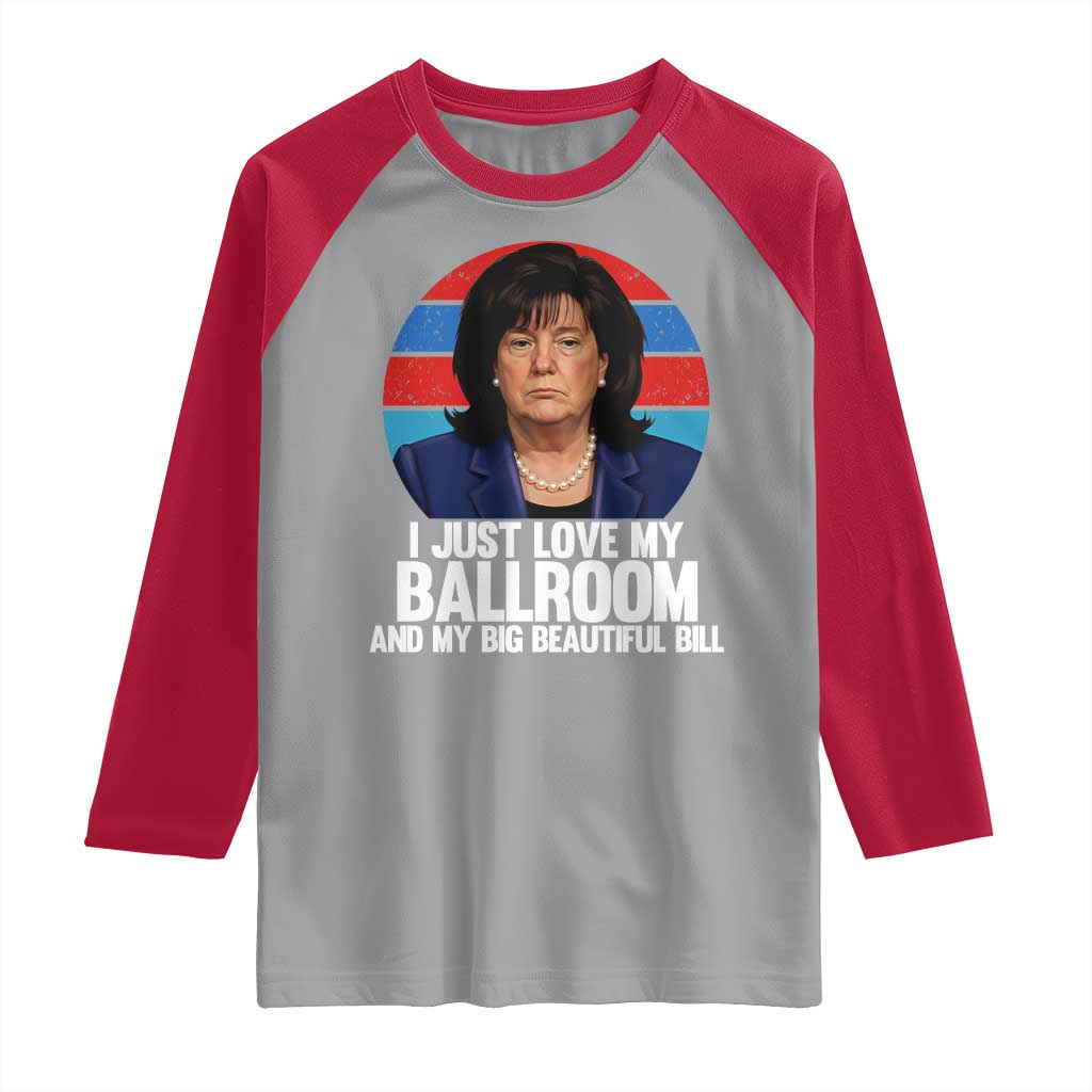 Funny Donica Lewinsky Viral Trump Meme Raglan Shirt Retro Big Beautiful Bill Political Roast Humor TS02 Sport Gray Red Print Your Wear