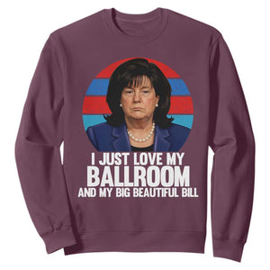 Funny Donica Lewinsky Viral Trump Meme Sweatshirt Retro Big Beautiful Bill Political Roast Humor TS02 Maroon Print Your Wear