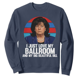 Funny Donica Lewinsky Viral Trump Meme Sweatshirt Retro Big Beautiful Bill Political Roast Humor TS02 Navy Print Your Wear