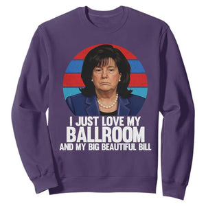 Funny Donica Lewinsky Viral Trump Meme Sweatshirt Retro Big Beautiful Bill Political Roast Humor TS02 Purple Print Your Wear
