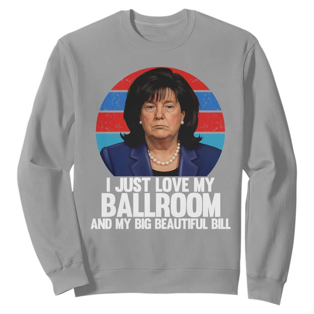 Funny Donica Lewinsky Viral Trump Meme Sweatshirt Retro Big Beautiful Bill Political Roast Humor TS02 Sport Gray Print Your Wear