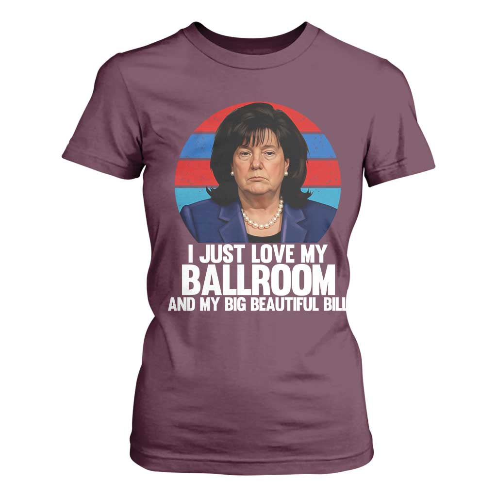 Funny Donica Lewinsky Viral Trump Meme T Shirt For Women Retro Big Beautiful Bill Political Roast Humor TS02 Maroon Print Your Wear