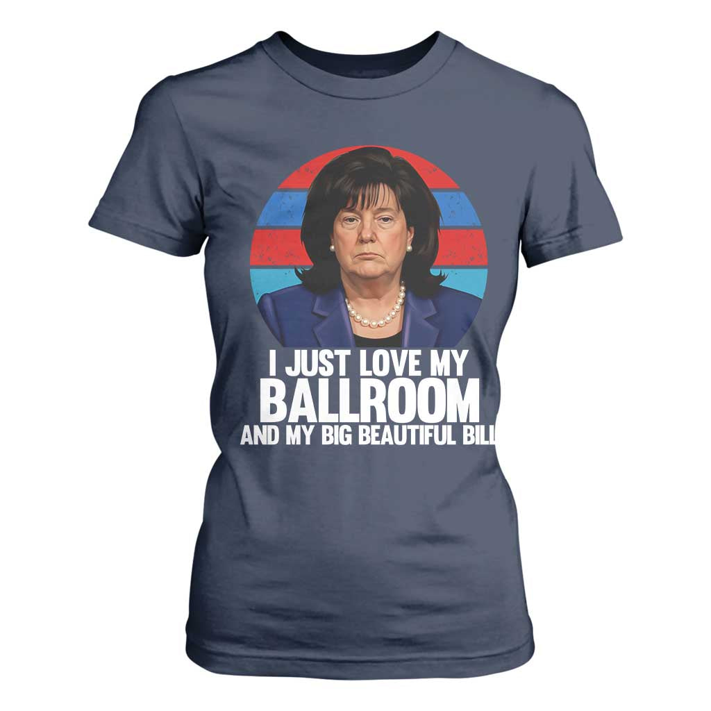 Funny Donica Lewinsky Viral Trump Meme T Shirt For Women Retro Big Beautiful Bill Political Roast Humor TS02 Navy Print Your Wear