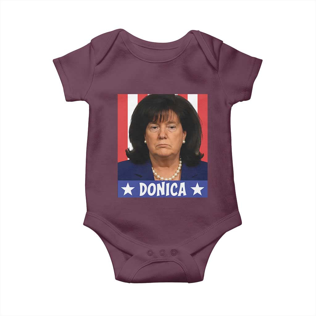 Donica Lewinsky Political Trump Meme Baby Onesie Hilarious Viral Internet Parody TS02 Maroon Print Your Wear
