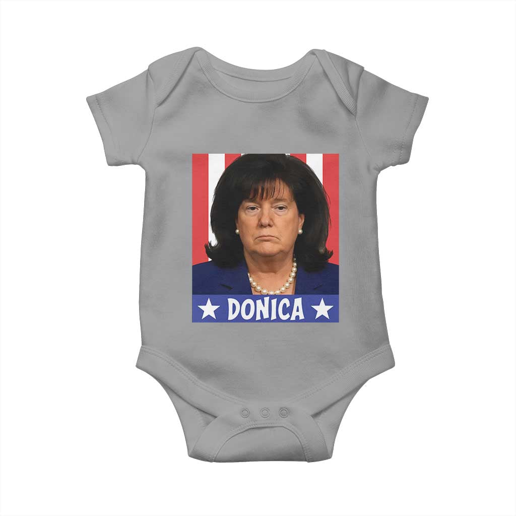 Donica Lewinsky Political Trump Meme Baby Onesie Hilarious Viral Internet Parody TS02 Sport Gray Print Your Wear