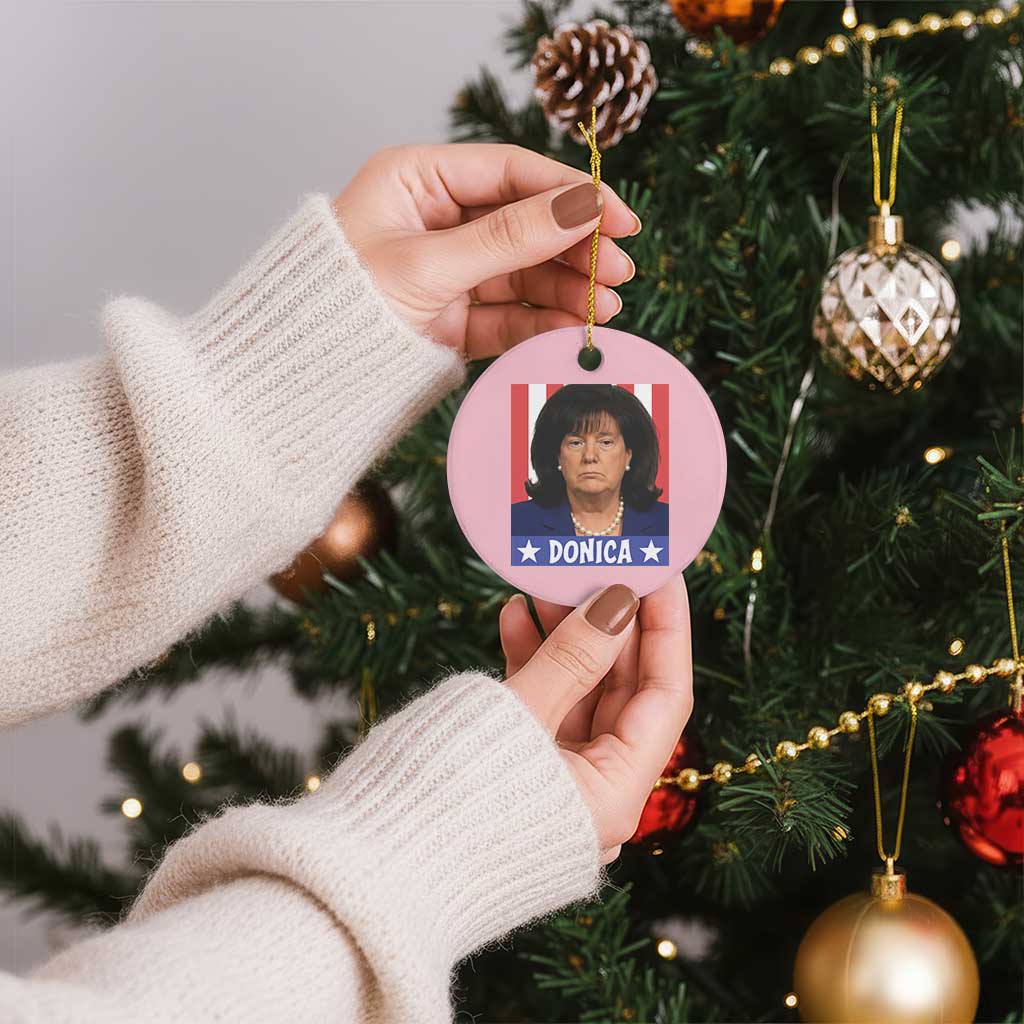 Donica Lewinsky Political Trump Meme Ceramic Ornament Hilarious Viral Internet Parody TS02 1pc Light Pink Print Your Wear